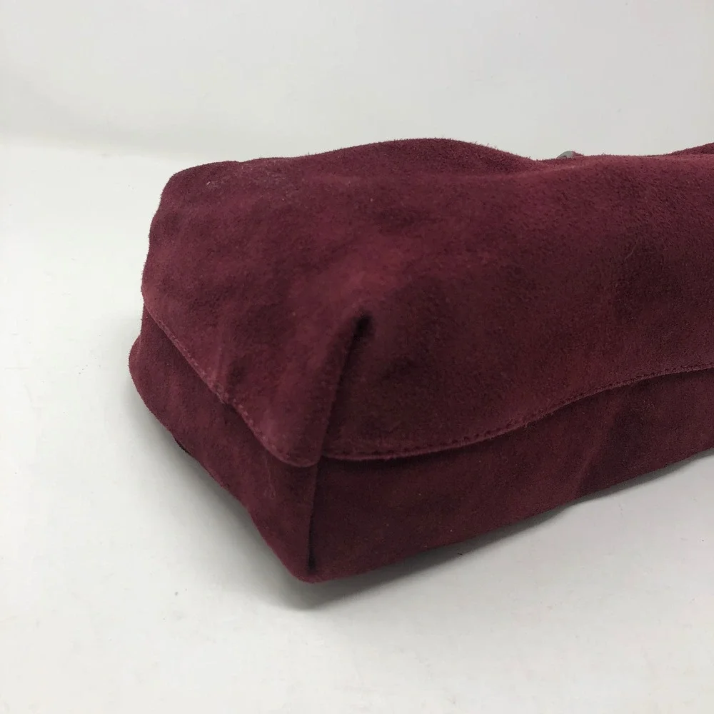Madewell The Mini Pouch in Suede Cabernet Red Suede‎ NY139 NWT Hobo Purse
